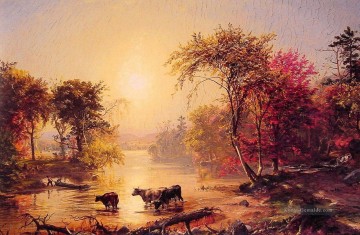 Herbst in Amerika Landschaft Jasper Francis Cropsey Bach Ölgemälde
